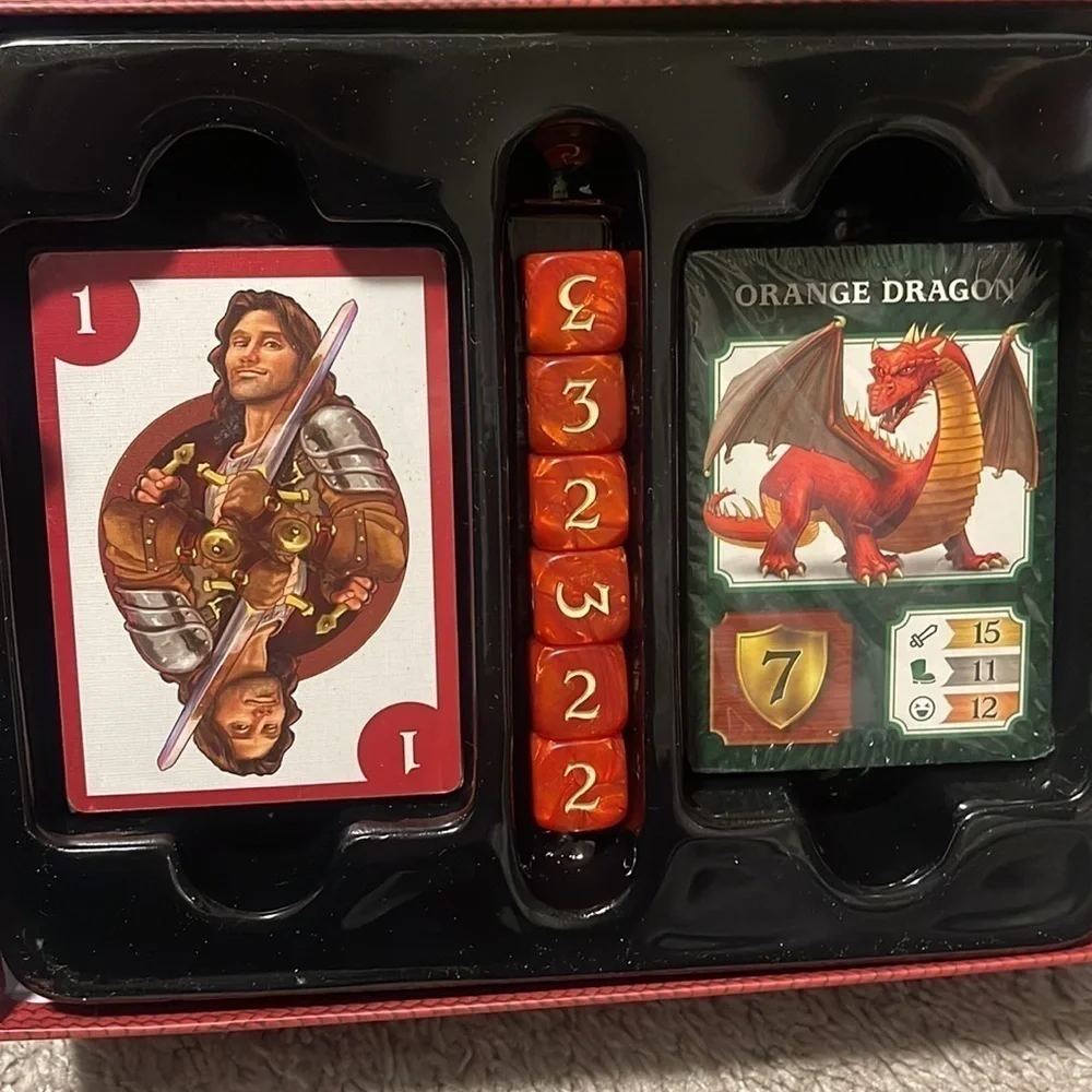 Dragonwood: A Game of Dice & Daring Fantasy Board Game - Gamewright open box